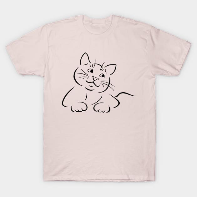 Cute Cat T-Shirt by CasualTeesOfFashion